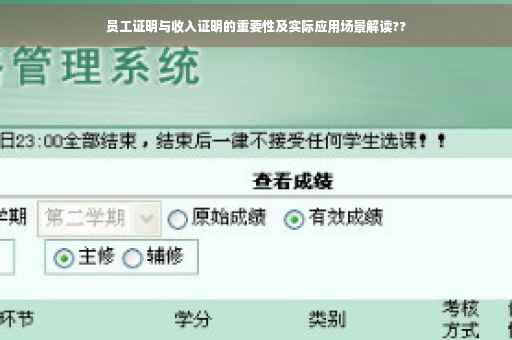 员工证明与收入证明的重要性及实际应用场景解读??