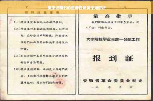 临床证明书的重要性及其作用解析