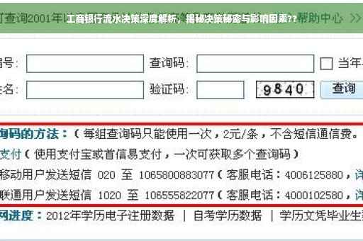 工商银行流水决策深度解析，揭秘决策秘密与影响因素??