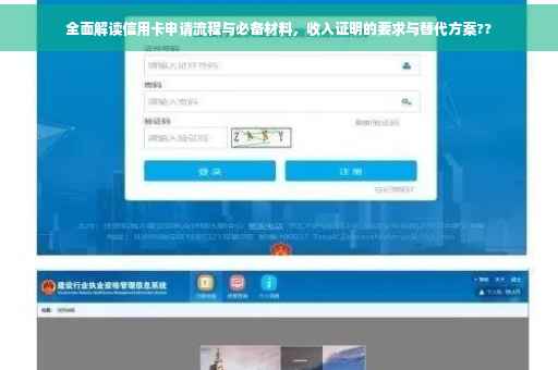 全面解读信用卡申请流程与必备材料，收入证明的要求与替代方案??