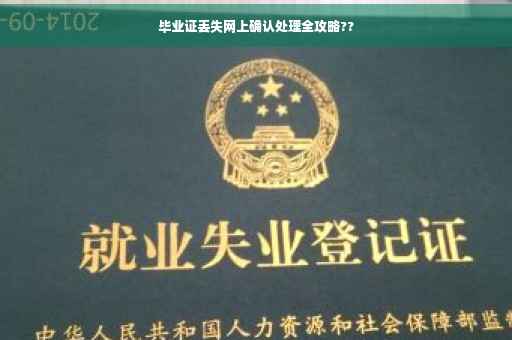 毕业证丢失网上确认处理全攻略??