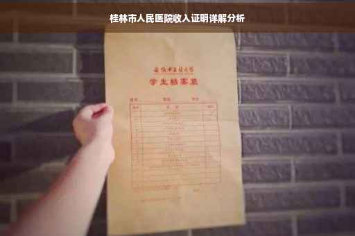 桂林市人民医院收入证明详解分析