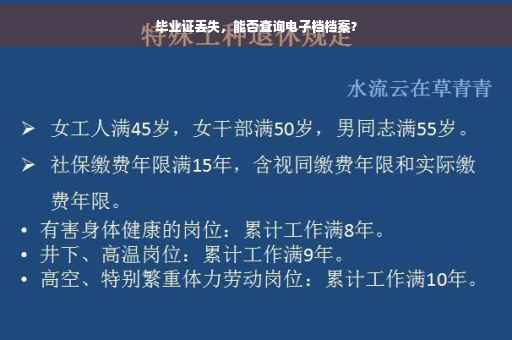 毕业证丢失，能否查询电子档档案？