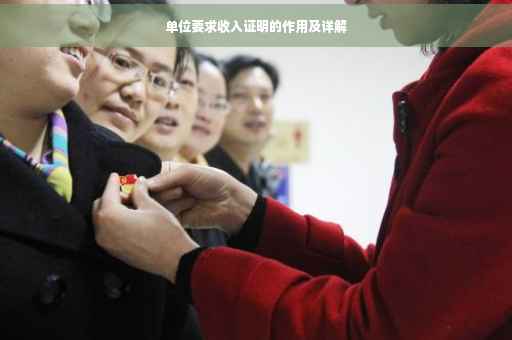 单位要求收入证明的作用及详解