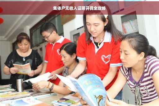 集体户无收入证明开具全攻略