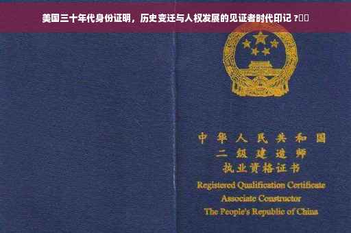 美国三十年代身份证明，历史变迁与人权发展的见证者时代印记 ?⚡️