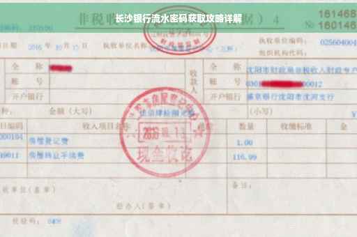 长沙银行流水密码获取攻略详解