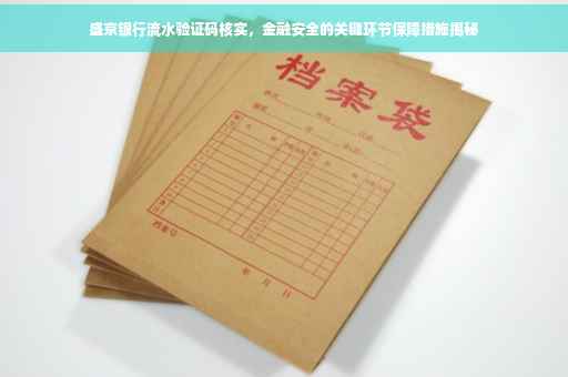 盛京银行流水验证码核实，金融安全的关键环节保障措施揭秘