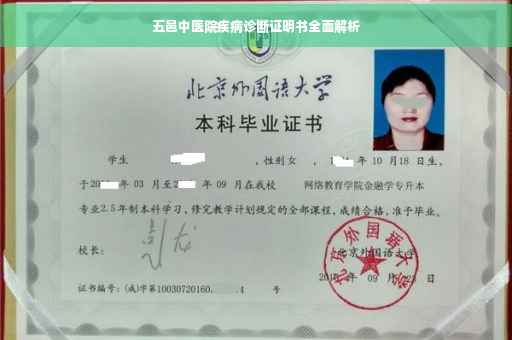 五邑中医院疾病诊断证明书全面解析