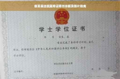 临夏县法院离婚证明书详解及图片指南
