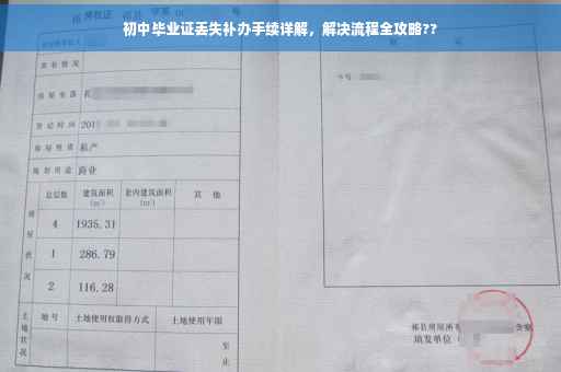 初中毕业证丢失补办手续详解，解决流程全攻略??