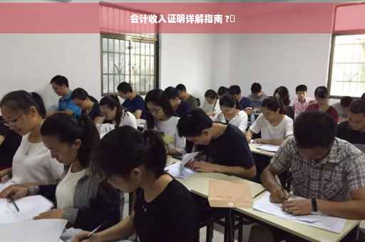 会计收入证明详解指南 ?✨