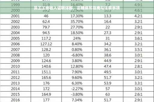 员工工资收入证明详解，正确填写指南与注意事项