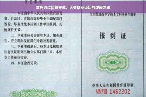 意外通过初级考试，丢失毕业证后的逆袭之路