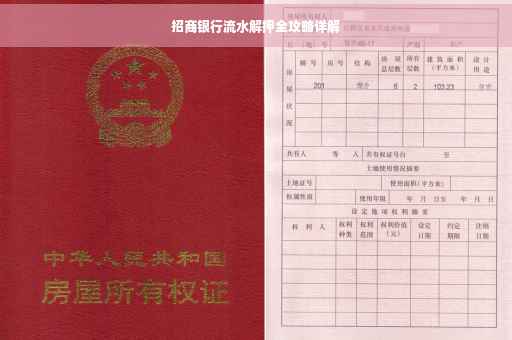 招商银行流水解押全攻略详解