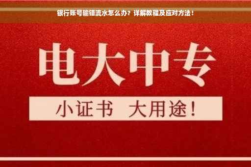 银行账号输错流水怎么办？详解教程及应对方法！