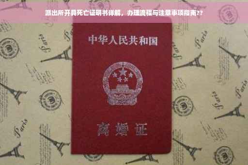 派出所开具死亡证明书详解，办理流程与注意事项指南??