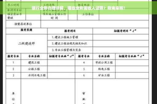 银行业务办理详解，哪些业务需收入证明？指南来啦！