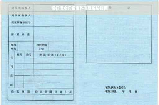 银行流水详细资料深度解析指南