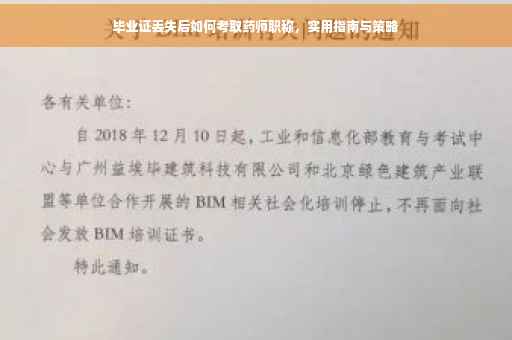 毕业证丢失后如何考取药师职称，实用指南与策略