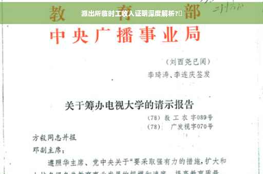 派出所临时工收入证明深度解析?✨