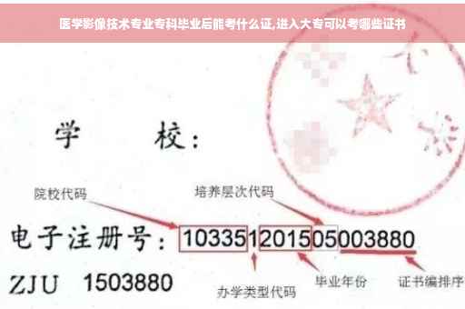 医学影像技术专业专科毕业后能考什么证,进入大专可以考哪些证书