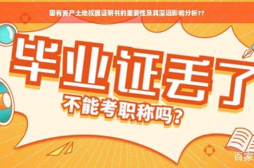 国有资产土地权属证明书的重要性及其深远影响分析??