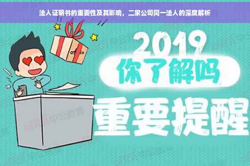 法人证明书的重要性及其影响，二家公司同一法人的深度解析