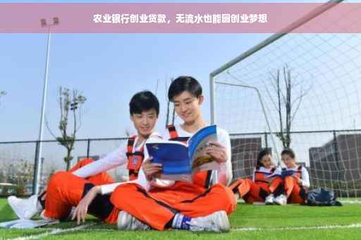 农业银行创业贷款，无流水也能圆创业梦想