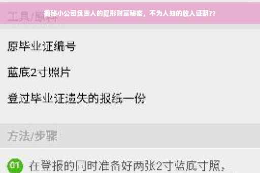 揭秘小公司负责人的隐形财富秘密，不为人知的收入证明??