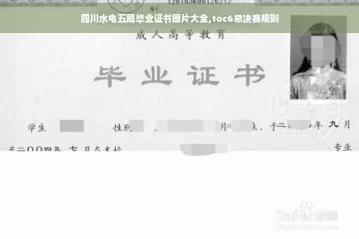 四川水电五局毕业证书图片大全,toc6总决赛规则