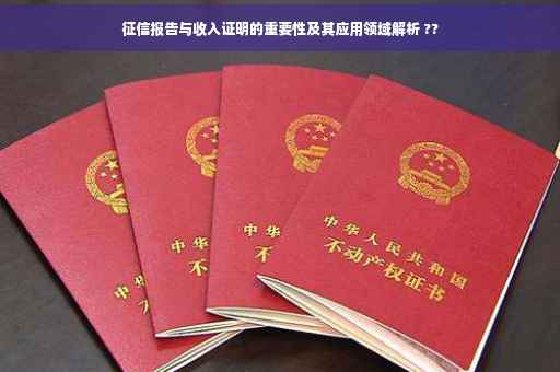 征信报告与收入证明的重要性及其应用领域解析 ??