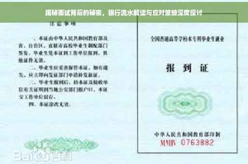揭秘面试背后的秘密，银行流水解读与应对策略深度探讨