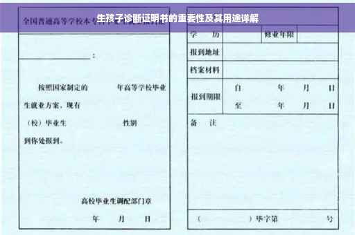 生孩子诊断证明书的重要性及其用途详解