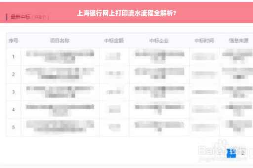 上海银行网上打印流水流程全解析?