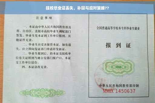 技校毕业证丢失，补回与应对策略??