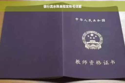 银行流水账单指定账号详解