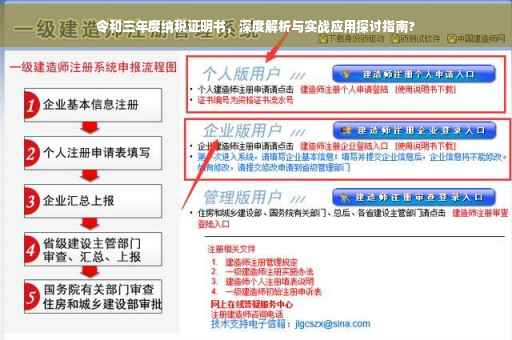 令和三年度纳税证明书，深度解析与实战应用探讨指南?
