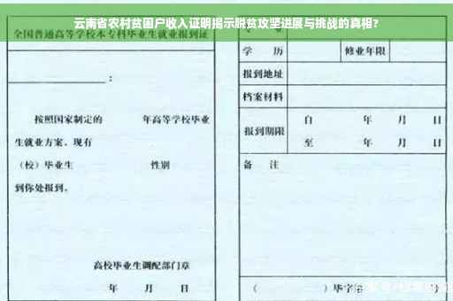云南省农村贫困户收入证明揭示脱贫攻坚进展与挑战的真相?