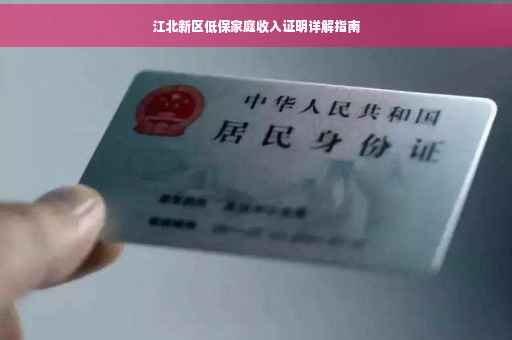 江北新区低保家庭收入证明详解指南