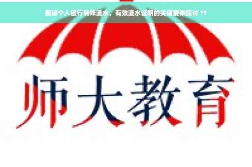 揭秘个人银行转账流水，有效流水证明的关键要素探讨 ??