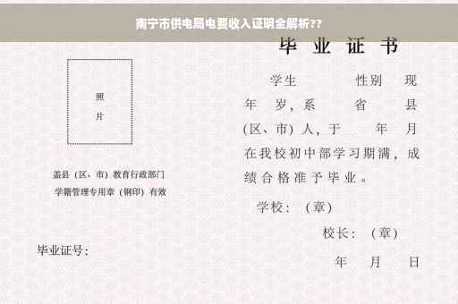 南宁市供电局电费收入证明全解析??