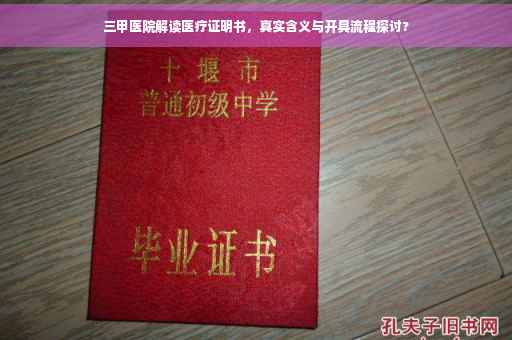 三甲医院解读医疗证明书，真实含义与开具流程探讨?
