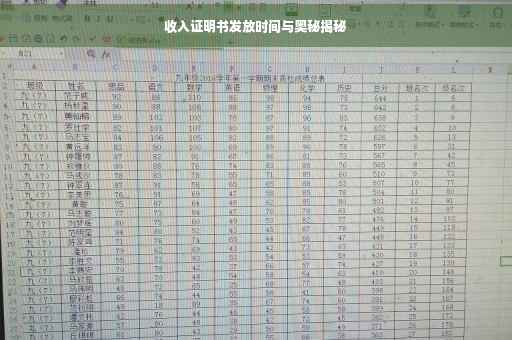 收入证明书发放时间与奥秘揭秘