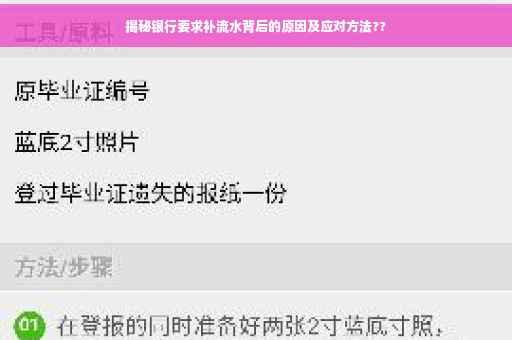 揭秘银行要求补流水背后的原因及应对方法??