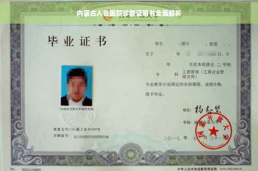 内蒙古人名医院诊断证明书全面解析