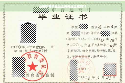 山东中专毕业证丢失办理全攻略??