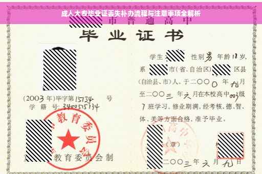 成人大专毕业证丢失补办流程与注意事项全解析