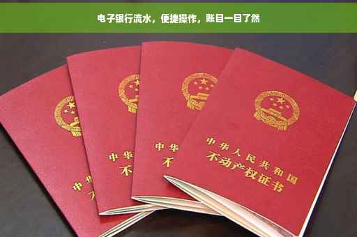 电子银行流水，便捷操作，账目一目了然
