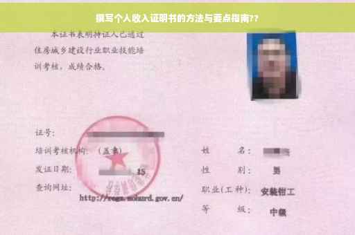 撰写个人收入证明书的方法与要点指南??